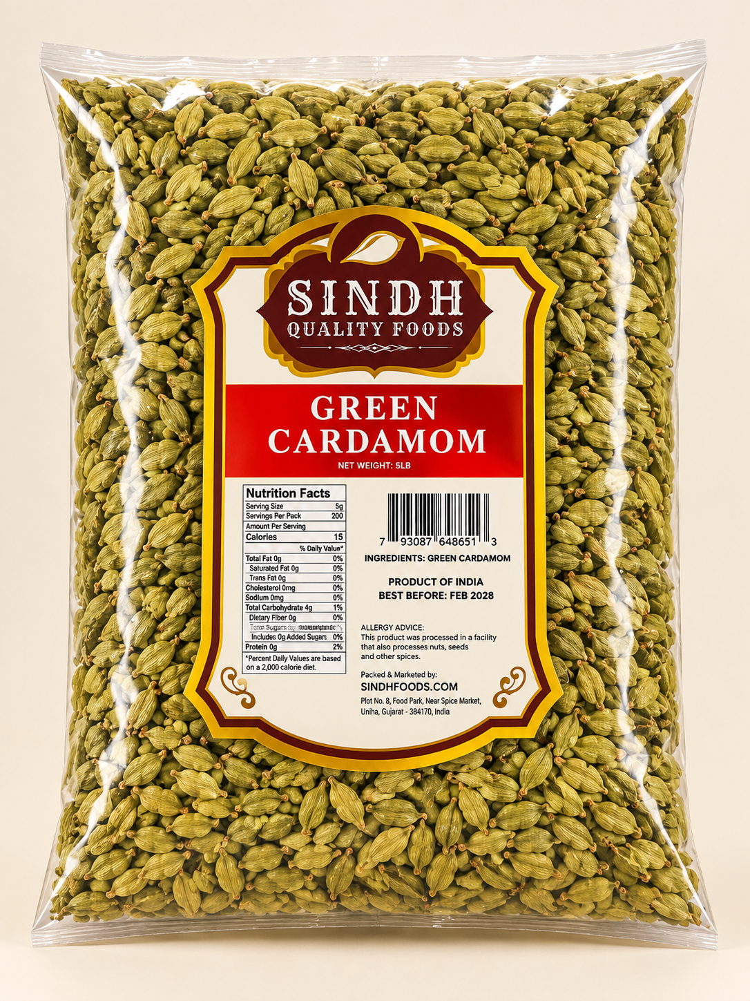 GREEN CARDAMOM - 5LB