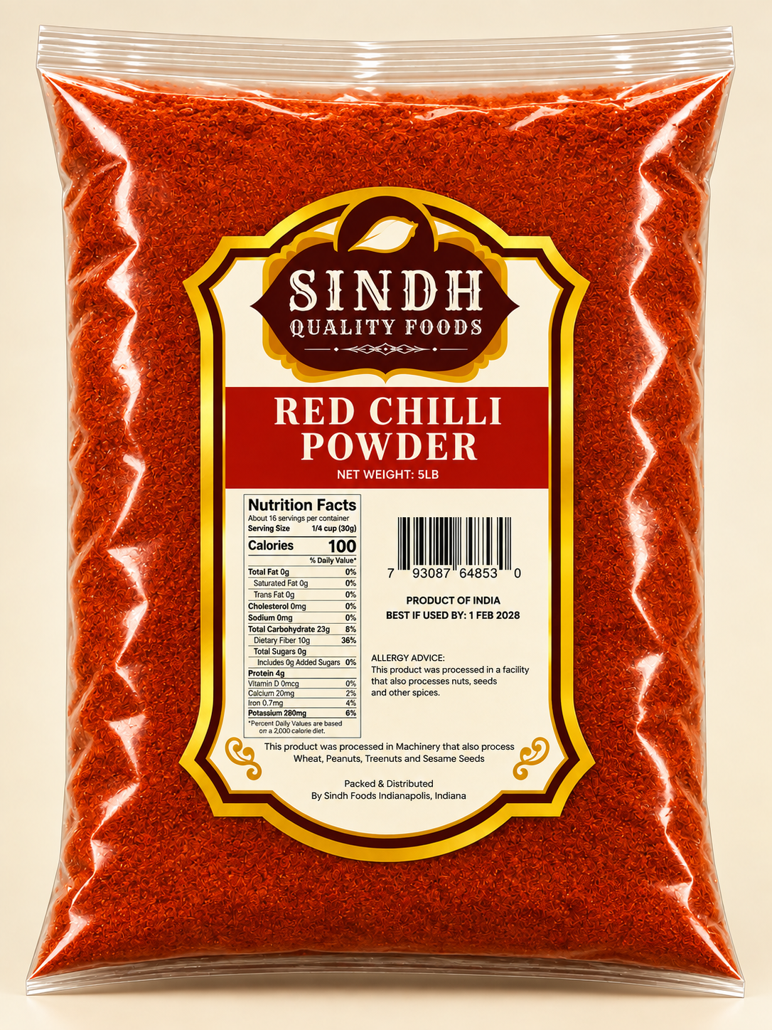 RED CHILLI POWDER - 5LB X 4