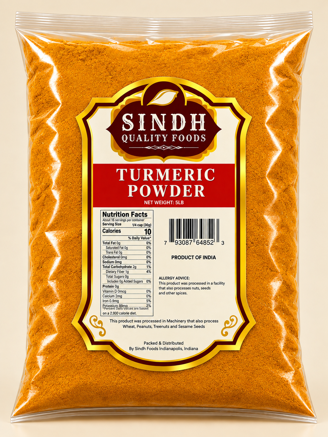TURMERIC POWDER - 5LB X 4